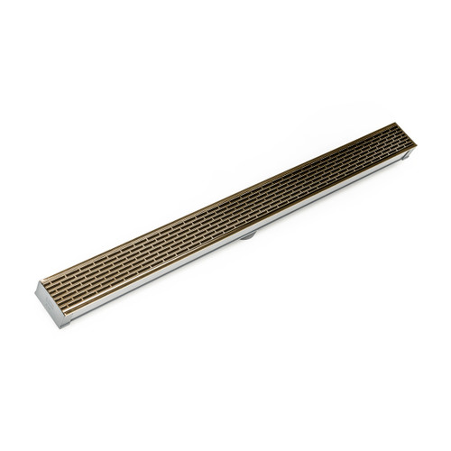 Infinity Drain 36" S-LT 6536 SB Linear Drain Kit: Satin Bronze