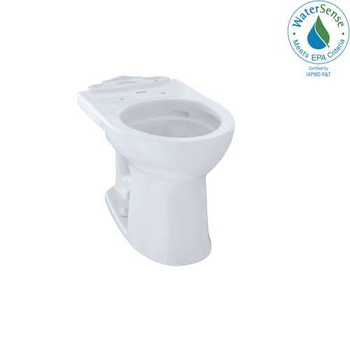 TOTO C453CUFG#01 Drake II Universal Height Round Toilet Bowl with CeFiONtect: Cotton White