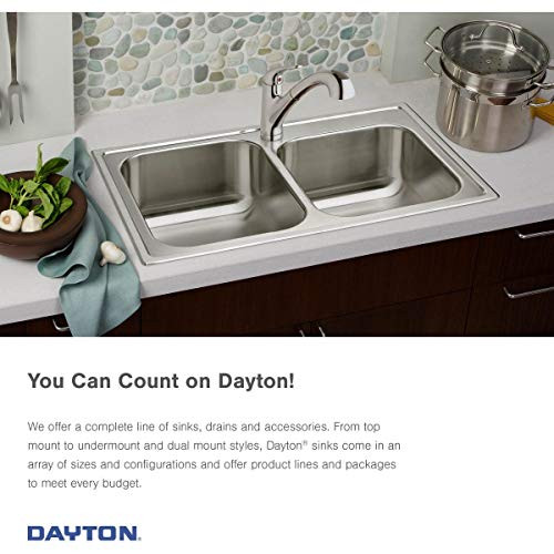 Elkay Dayton Stainless Steel 31-7/8" x 31-7/8" x 7" 4-Hole Equal Double Bowl Corner Sink