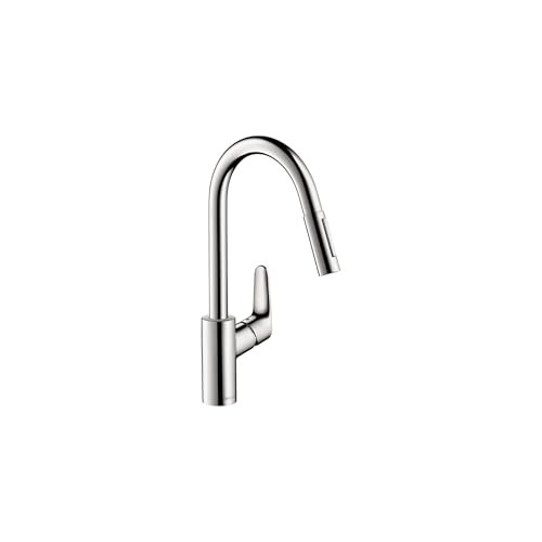 Hansgrohe 04505000 Focus High Arc Kitchen Faucet, 2-Spray Pull-Down, 1.75 GPM in Chrome