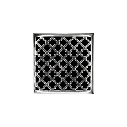 Infinity Drain 4" x 4" MD 4-2P PS Center Drain Kit: Polished Stainless