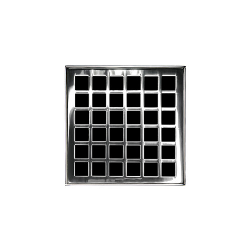 Infinity Drain 4" x 4" QD 4-2P PS Center Drain Kit: Polished Stainless