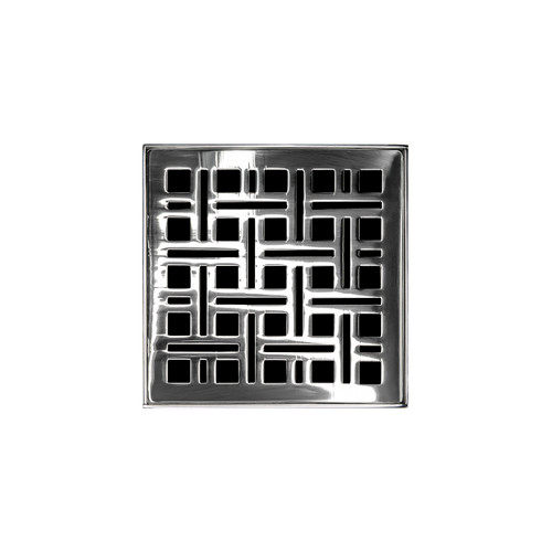 Infinity Drain 4" x 4" VD 4-2P PS Center Drain Kit: Polished Stainless