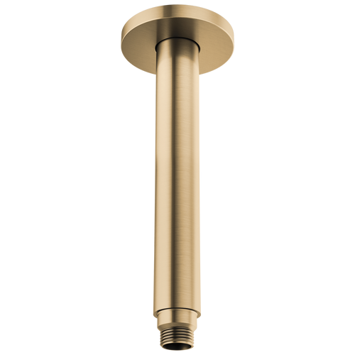 Brizo 83992-10MF-GL Kintsu 10" Dual Waterway Ceiling Mount Shower Arm and Flange: Luxe Gold