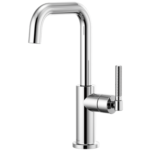 Brizo Litze 61053LF-PN Bar Faucet with Square Spout and Knurled Handle Polished Nickel