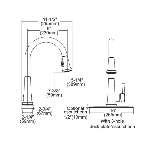 Elkay Everyday Single Hole Deck Mount Kitchen Faucet with Pull-down Spray Forward Only Lever Handle Lustrous Steel Elkay Everyday Single Hole Deck Mount Kitchen Faucet with Pull-down Spray Forward Only Lever Handle Lustrous Steel