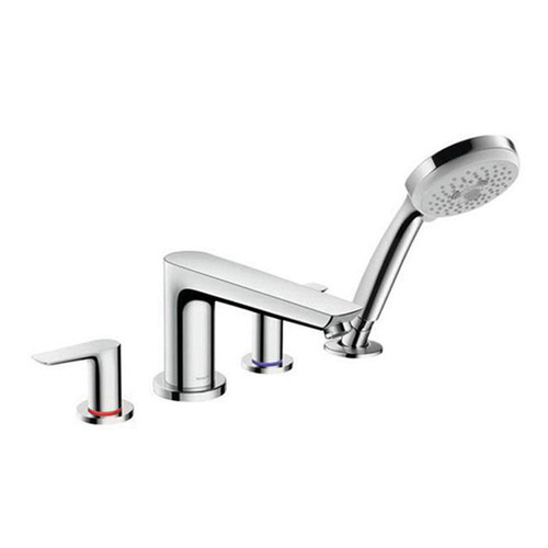 Hansgrohe 71744001 Talis E 4-Hole Roman Tub Set Trim with 1.8 GPM Handshower in Chrome