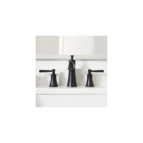 hansgrohe 04774670 Joleena Widespread Faucet 100 with Pop-Up Drain, 1.2 GPM in Matte Black