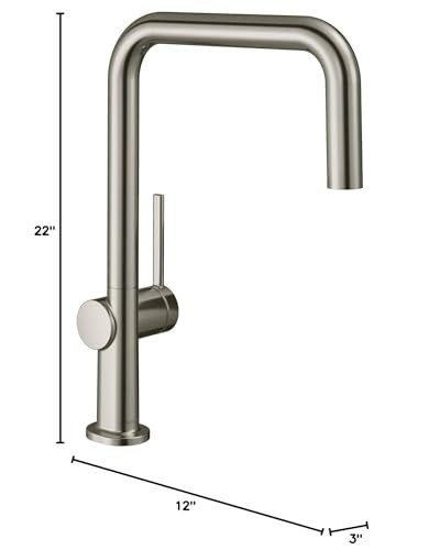 Hansgrohe 72858801 Talis N Kitchen Faucet, U-Style 1-Spray, 1.5 GPM in Steel Optic