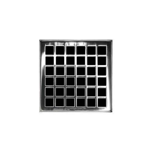 Infinity Drain 4" x 4" QDB 4-A PS Center Drain Kit: Polished Stainless