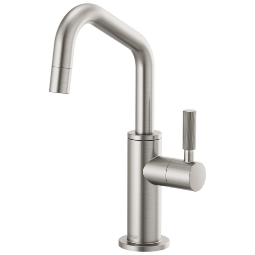 Brizo 61363LF-C-SS Litze® Beverage Faucet with Angled Spout and Knurled Handle: Stainless