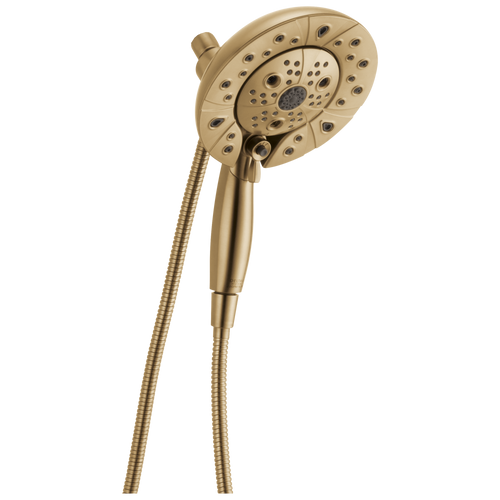 Delta Universal Showering Components 58480-CZ-PR-PK H2Okinetic In2ition 5-Setting Two-In-One Shower in Lumicoat Champagne Bronze Finish