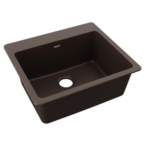 Elkay Quartz Classic 25" x 22" x 9-1/2" Single Bowl Drop-in Sink Mocha