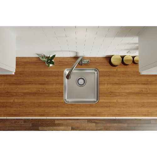Elkay Lustertone Classic Stainless Steel, 16-1/2" x 16-1/2" x 5-3/8", Single Bowl Undermount ADA Sink