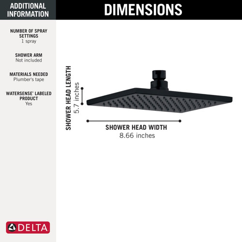 Delta Vero RP91363RB Shower Head in Venetian Bronze Finish