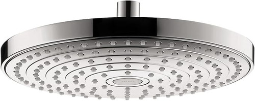 Hansgrohe 04720400 Raindance Select S 240 AIR 2-Jet Showerhead, 1.8 GPM Chrome/White