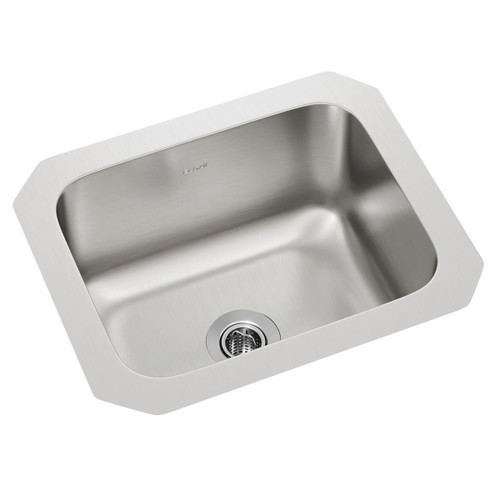 Elkay Lustertone Classic Stainless Steel 14-1/2" x 11-3/4" x 7", Single Bowl Undermount Bar Sink Kit