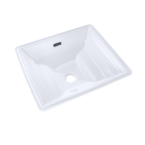 TOTO Aimes Rectangular Undermount Bathroom Sink With Cefiontect, Cotton White