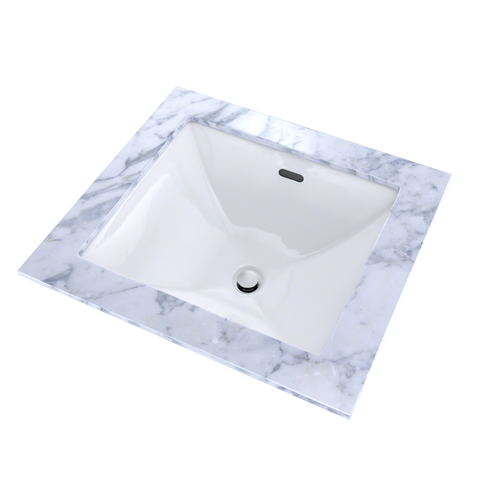 Toto Legato Rectangular Undermount Bathroom Sink With CeFiONtect, Cotton White Toto Legato Rectangular Undermount Bathroom Sink With CeFiONtect, Cotton White