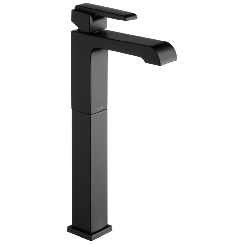 Delta Ara 767LF-BL Single Handle Vessel Bathroom Faucet - Single Handle Lever Without Pop Up: Matte Black