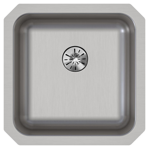 Elkay Lustertone Classic Stainless Steel, 16-1/2" x 16-1/2" x 5-3/8", Single Bowl Undermount ADA Sink w/Perfect Drain