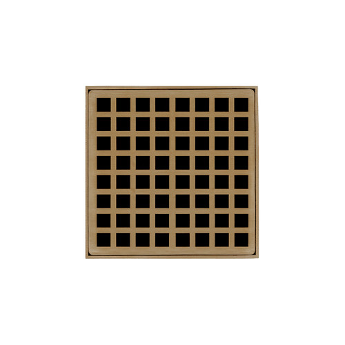 Infinity Drain 5" x 5" QDB 5-P SB Center Drain Kit: Satin Bronze