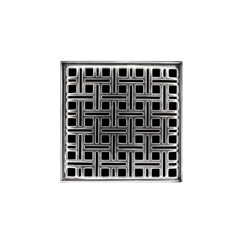 Infinity Drain 5" x 5" VDB 5-P PS Center Drain Kit: Polished Stainless