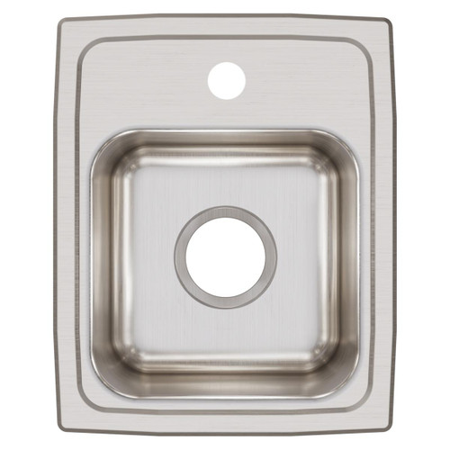 Elkay Lustertone Classic Stainless Steel 13" x 16" x 7-5/8" 1-Hole Single Bowl Drop-in Sink with Quick-clip