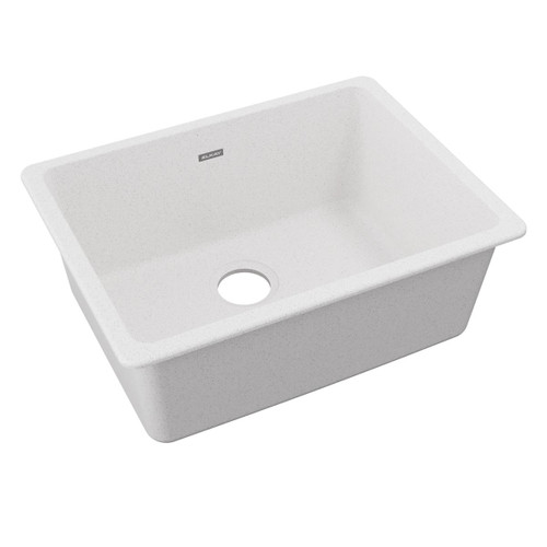 Elkay Quartz Classic 24-5/8" x 18-1/2" x 9-1/2" Single Bowl Undermount Sink White