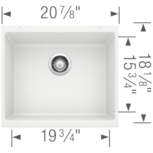 Blanco 513426 Precis Large Bowl - White Undermount
