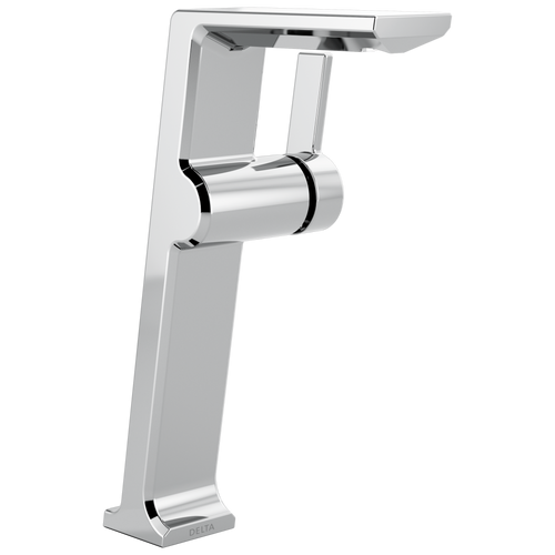 Delta Pivotal: Single Handle Vessel Bathroom Faucet Lumicoat Chrome