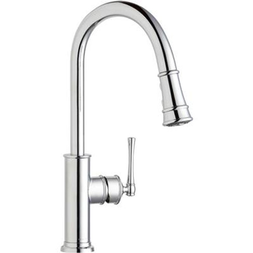 Elkay LKEC2031CR Explore Single Hole Kitchen Faucet with Pull-down Spray and Forward Only Lever Handle Chrome