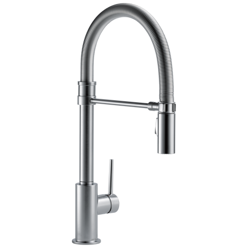Delta Trinsic: Single Handle Pull-Down Kitchen Faucet With Spring Spout Arctic Stainless