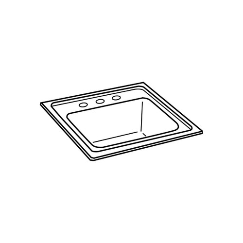 Elkay Lustertone Classic Stainless Steel 15" x 15" x 7-1/8" MR2-Hole Single Bowl Drop-in Bar Sink with 2" Drain