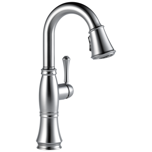Delta Cassidy 9997-AR-PR-DST Single Handle Pulldown Bar/Prep Faucet in Lumicoat Arctic Stainless Finish