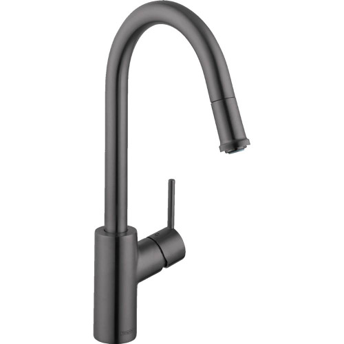 Hansgrohe 14872341 Talis S2 High Arc Kitchen Faucet, 1-Spray Pull-Down, 1.75 GPM in Brushed Black Chrome