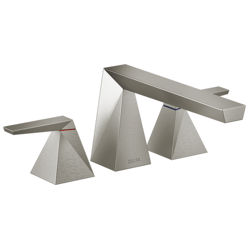 Delta Trillian T2743-SS-PR Two-Handle Roman Tub Trim in Lumicoat Stainless Finish