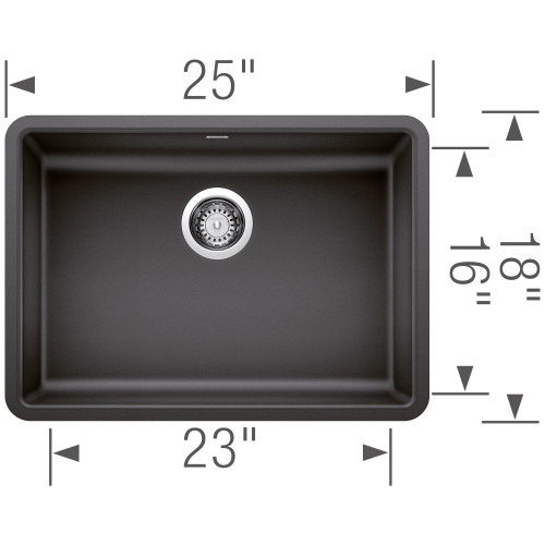 Blanco 442543 Precis 25" Single ADA Undermount - Anthracite