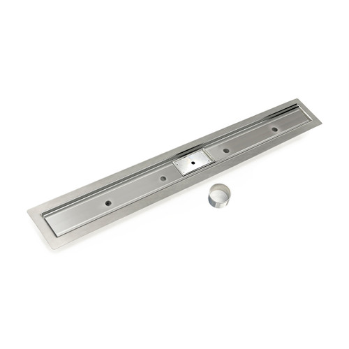 Infinity Drain 24" FCBST 24 PS Linear Drain Kit: Polished Stainless