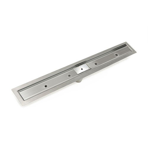 Infinity Drain 24" FFST 24 PS Linear Drain Kit: Polished Stainless