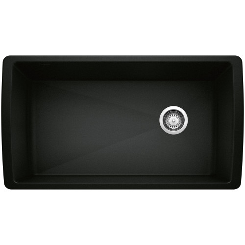 Blanco 442916: Diamond Collection 33.5" Super Single Bowl Kitchen Sink - Coal Black