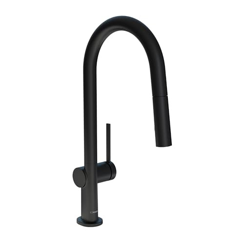 Hansgrohe 72846671 Talis N High Arc Kitchen Faucet, A-Style 2-Spray Pull-Down, 1.75 GPM in Matte Black