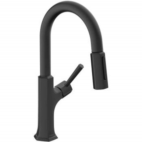 Hansgrohe 4853670 Locarno Prep Kitchen Faucet, 2-Spray Pull-Down, 1.75 GPM in Matte Black