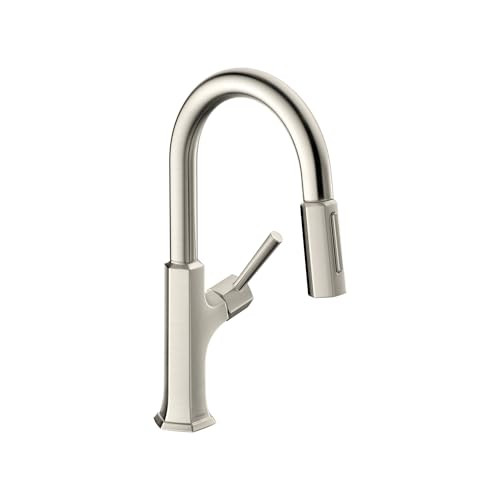 Hansgrohe 04853800 Locarno Prep Kitchen Faucet, 2-Spray Pull-Down, 1.75 GPM in Steel Optic