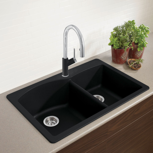 Blanco 440215 Diamond .75 Bowl Silgranit II: Anthracite Drop In Kitchen Sink Blanco 440215 Diamond .75 Bowl Silgranit II: Anthracite Drop In Kitchen Sink