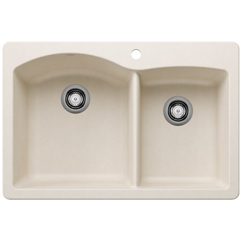 Blanco 443063: Diamond 1-3/4 Bowl Dual Deck Sink - Soft White