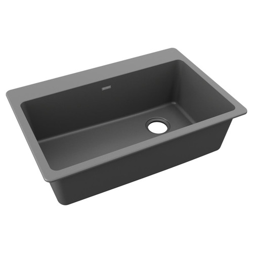 Elkay Quartz Classic 33" x 22" x 9-1/2" Single Bowl Drop-in Sink Dusk Gray