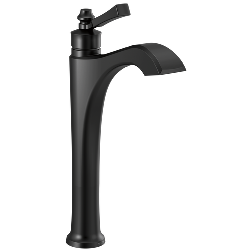 Delta Dorval: Single Handle Vessel Bathroom Faucet Matte Black