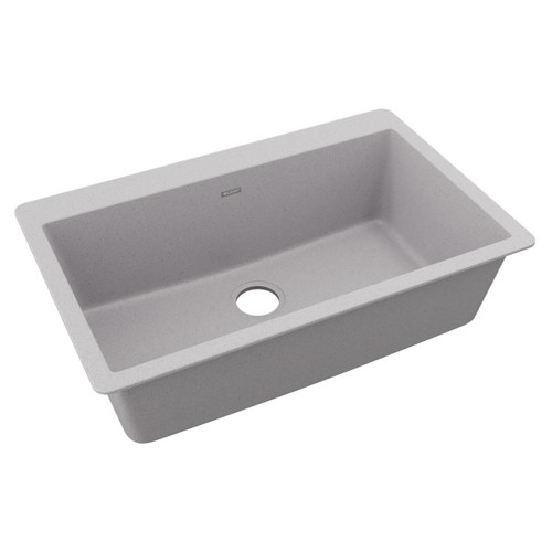 Elkay Quartz Classic 33" x 20-7/8" x 9-7/16" Single Bowl Drop-in Sink Greystone