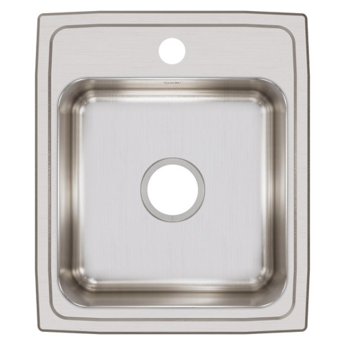 Elkay Lustertone Classic Stainless Steel 17" x 20" x 7-5/8" 1-Hole Single Bowl Drop-in Sink with Quick-clip